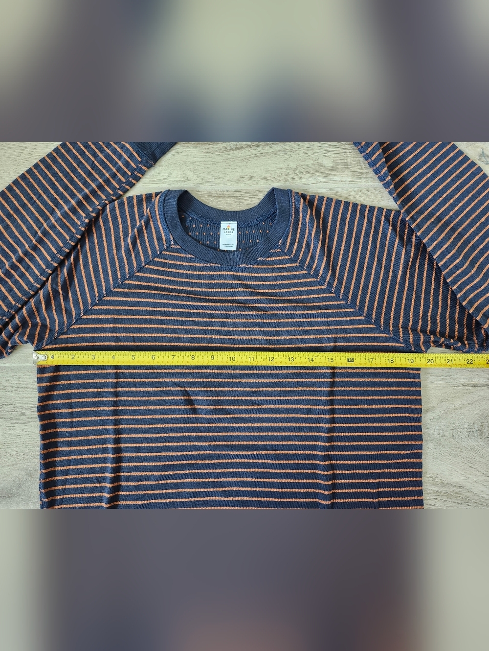 Marine Layer Reversible Raglan  Blue Orange Shirt Women's M - Picture 3 of 10